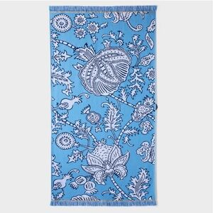 Roller Rabbit x Target floral vines beach towel nwt